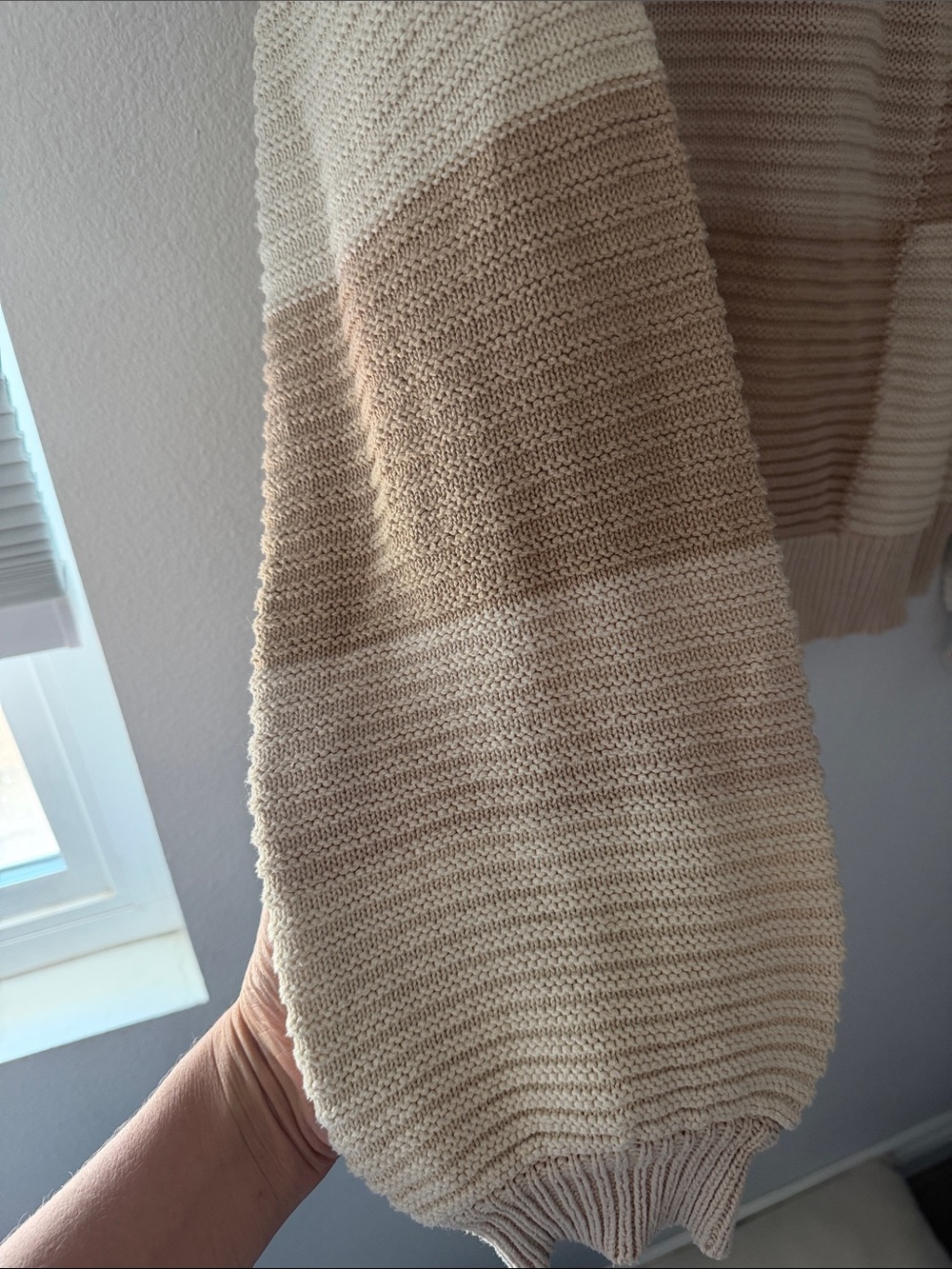 Peppermayo Beige and Cream Block Stripe Crewneck Sweater - Men - Picture 2 of 3